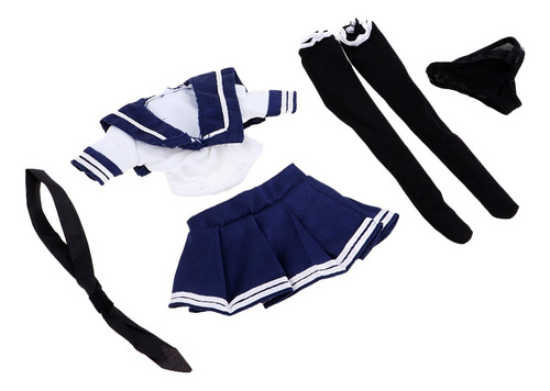Uniforme Jk Azul Blanco A Escala 1/6 Para Phicen Hot Toys