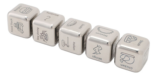 Food Decision Dice For Date Night, 5 Unidades, 30 Padrões Em