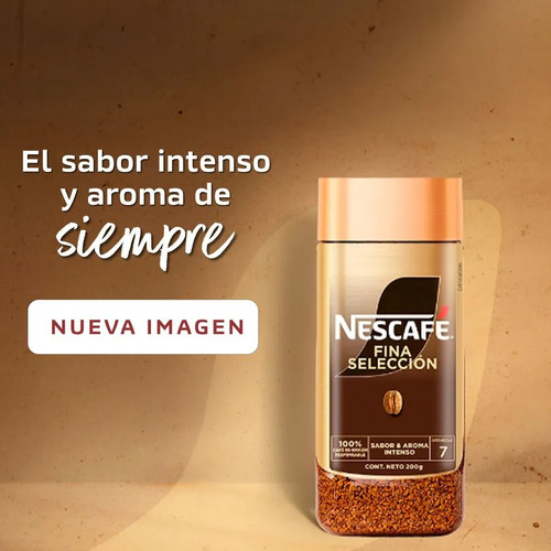 Café Instantáneo Liofilizado Nescafé Fina Selección 100g