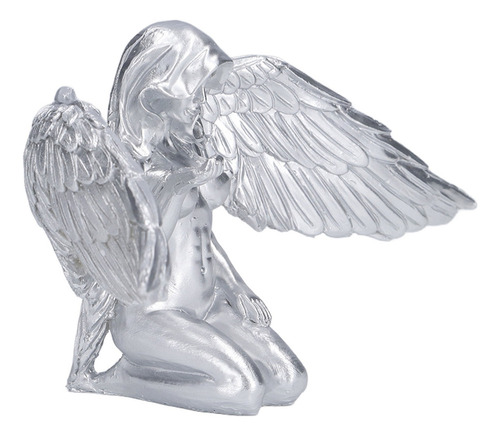 Estatua De Ala De Ángel De Plata Escultura De Pie Dsv