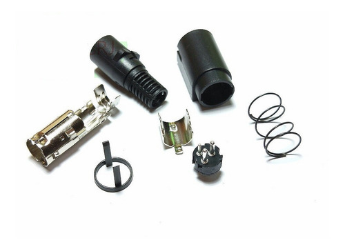 Pack 10 U. Conector 3 Pines Fuente + 10 U. Hembra Imp Ticket