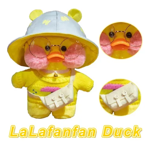 Último lalafanfan Duck 30cm Paper Duck Ácido Duck Pelucia Hialurônico  Pequeno Pato Amarelo Boneca De Café Intercambiável Brinquedo De Pelúcia  Fofo Menina bebê Brinquedo Presente De Natal