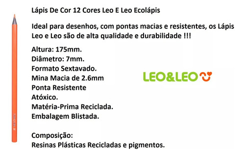 Lápis De Cores Vivas 12 Cores Atacado