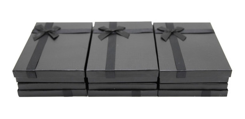 Imagen 2 de 8 de Set 6 Cajas De Regalo 13x18 Cms Joyas O Collares Color Negro