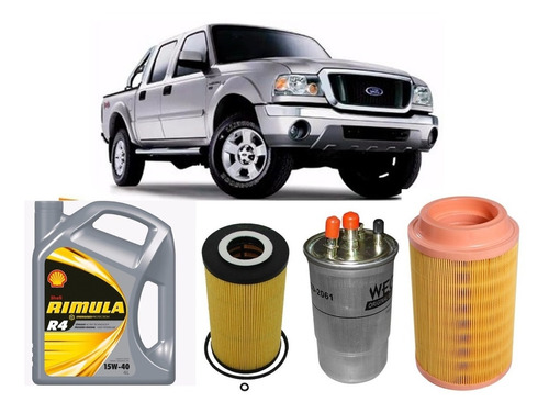 Kit 3 Filtros Ford Ranger 3.0 Wega Y Rimula R4 15w40 X8 