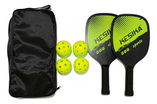 Juego De Paletas De Pickleball Con Pelotas, 2 Piezas