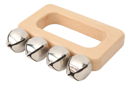 Jingle Metálico Rectangular De Madera Handle Bells Dance Han