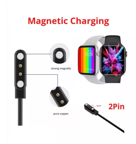 LETI cargador magnético portátil con cable de carga USB para reloj  inteligente iWO W26/W26+