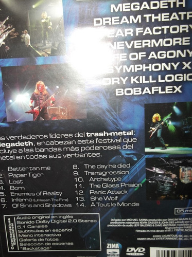 Gigantour Dream Theater Megadeth Symphony X Fear Factory (Usado)
