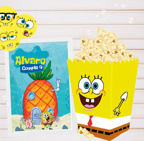 Kit Imprimible Personalizado Cumpleaños Bob Esponja
