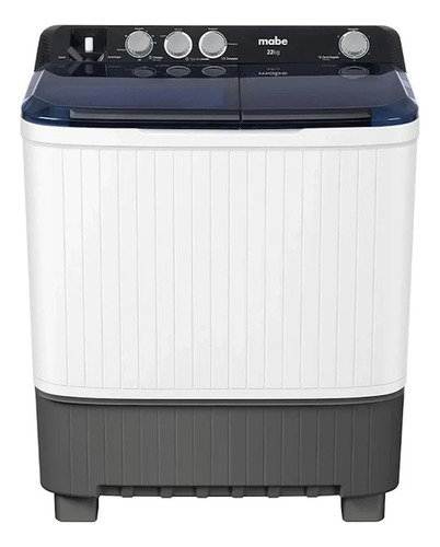 Lavasecadora semiautomática Mabe LMDX2224HBAB0 blanca 22kg 127 V