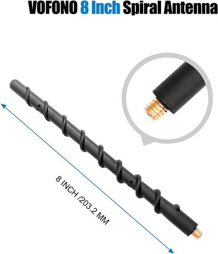 Imagen 3 de 5 de Antena Corta Compatible Jeep Wrangler Goma Flexible 8 Inch