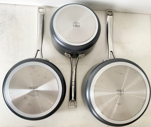 Conjunto 3 Panelas M&s Chef Hard Anodised