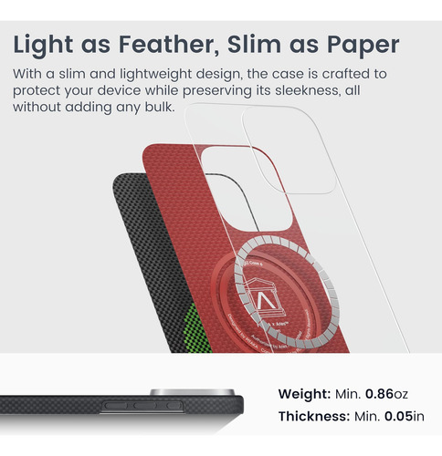 Pitaka Para iPhone 16 Pro Max Case Compatível Com Magsafe, F