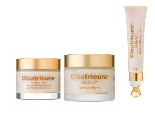 Kit Cicatricure Gold Lift Crema Día, Noche Y Contorno