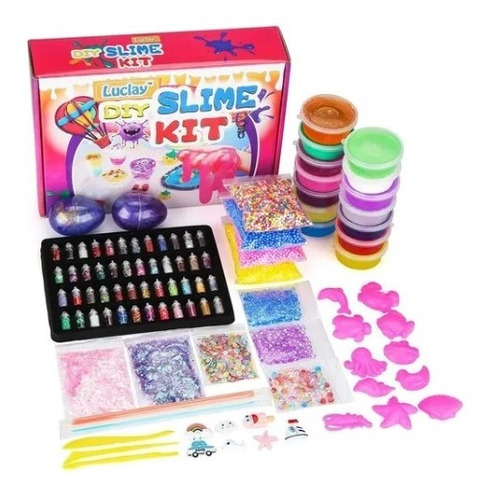 Imagen 2 de 3 de Set Slime Galaxy 55 Piezas, Eslime Kit Completo