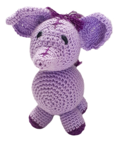 Elefante, Muñeco Tejido-amigurumi.