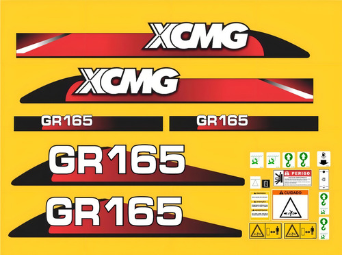 Kit Adesivo Compatível Com Motoniveladora Xcmg Gr165
