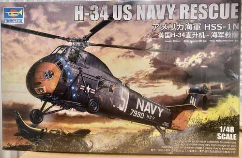 Trumpreter Helicoptero H-34us Navy Rescue  1/48 Supertoys