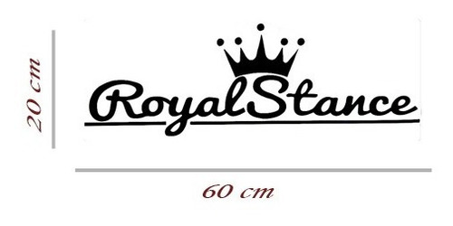 Imagen 1 de 2 de Sticker Calco Para Parabrisas Royal Stance , Vinilo 60 Cm