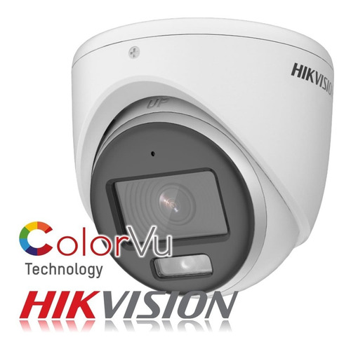 Cámara Domo 1665p 3k Hikvision Colorvu 4en1 2,8mm Ip67 Mic