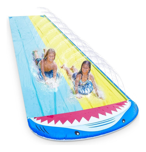 Toboganes Acuáticos 4.8x1.4m Doble Inflable Tobogán De Agua