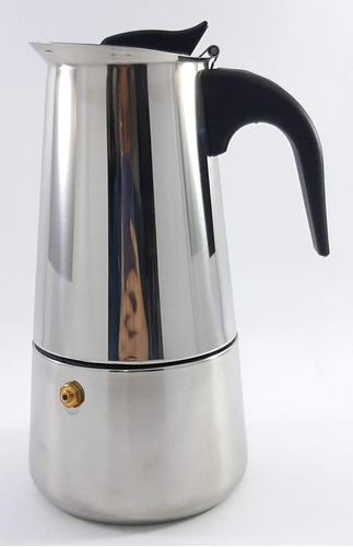 CHISTAR apta para cocinas de inducción cafetera Moka: clásica cafetera de acero inoxidable 430 para 6 tazas cocina de espresso cafetera para estufa Cafetera de espresso 300 ml 