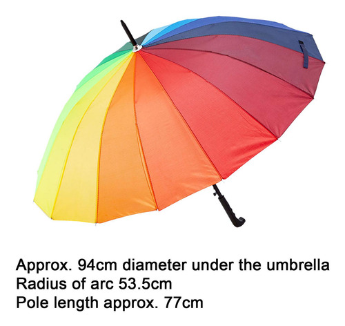 De Palo De Arcoíris Abierto Automático Impermeable De Gran