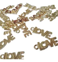 Comprar 10 Dijes Dijes Love Dorados Casamiento Cumple 15