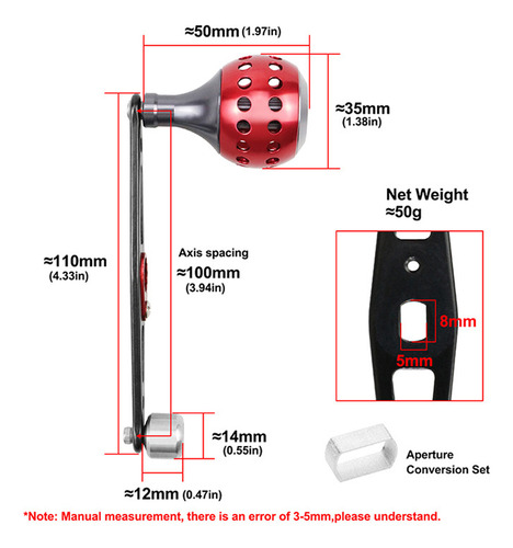 Brazo Trasero De Aleación De Aluminio Baitcasting Power Hand