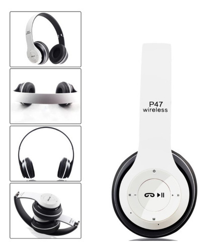 Audifono Diadema P47 Bluetooth Blanco