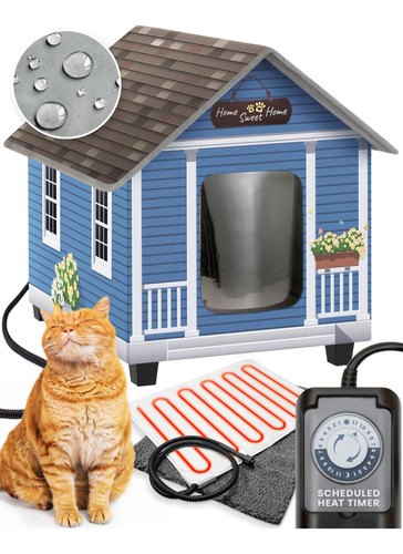 Petyella Weatherproof Heated Houses For Outdoor Cats - Easy.