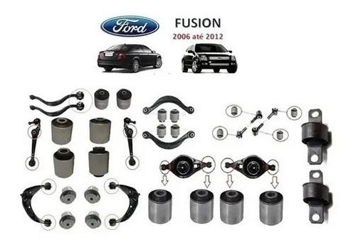 24 Buchas Suspensão Dianteira+traseira Ford Fusion 2006-2010