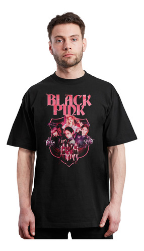 Black Pink - Kpop - Black - Polera