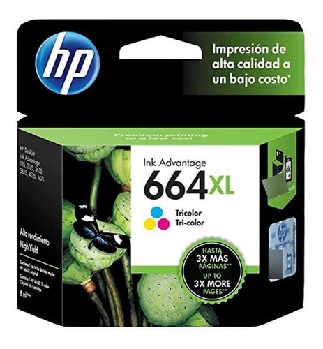 Cartucho Tinta Hp 664xl F6v30al Color 