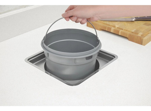 Balde Lixeira Para Granito 5l Tramontina Cor Preto