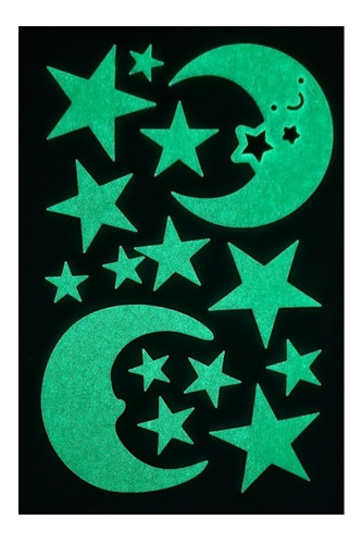 Estrellas Y Lunas Fotoluminiscentes  Niños Stikers 