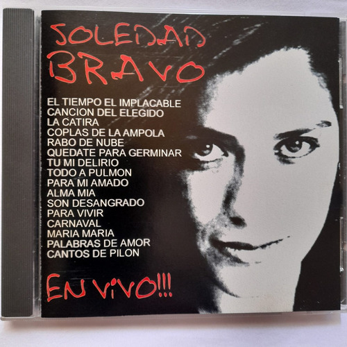 Soledad Bravo En Vivo Sello Alerce Chile 2001 Como Nuevo 