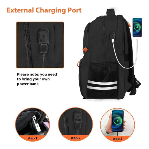 Ytonet Mochila De Gimnasio Con Puerto Usb Y Compartimento Mm