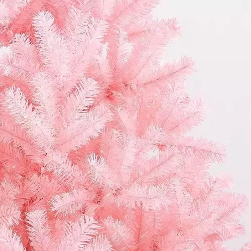 arvore de natal 150cm rosa com 320 galhos e pe de metal - RIO MASTER -  inova variedades