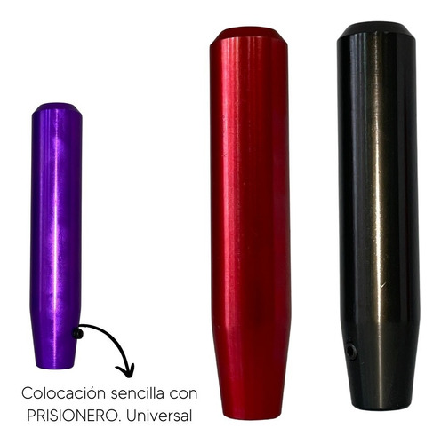Imagen 2 de 8 de Pomo Palanca De Cambios Aluminio Anodizado Rojas Competicion