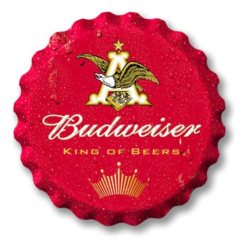 Letrero De Aluminio Premium De Anheuser Budweiser Forma...