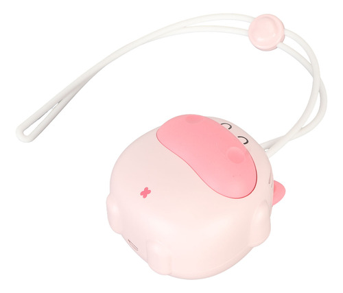 Miniventilador De Mano Rosa Con Cuello Colgante, Recargable