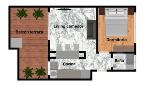 Venta Departamento De Dos Ambientes Con Terraza- Mar Del Plata
