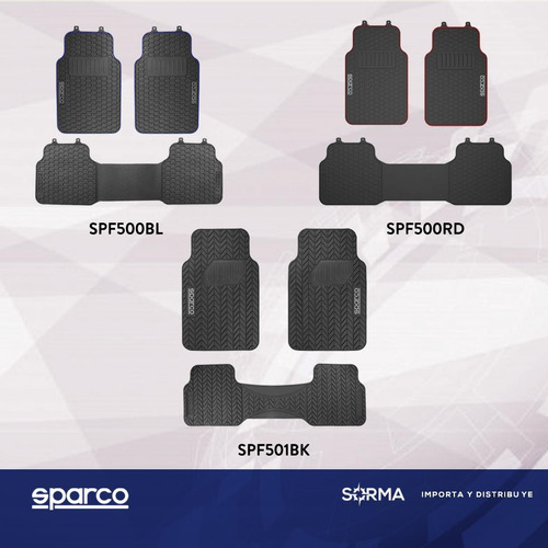 Imagen 6 de 10 de Cubre Alfombra Auto Camioneta Universal Sparco 3 Piezas