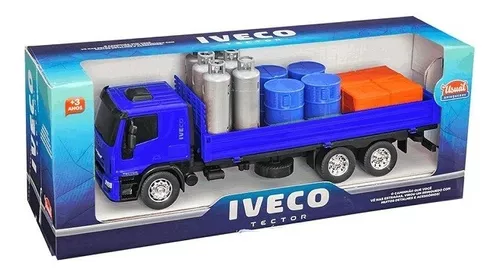 Brinquedo Caminhão Iveco Tector Coletor Azul
