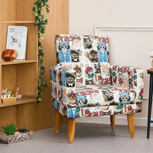 Poltrona Para Sala Infantil Reforçada Desenhos Cor Gato Desenho Do Tecido Suede Liso