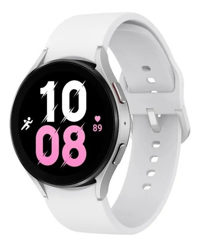 Imagen 3 de 5 de Samsung Galaxy Watch5 (Bluetooth) 1.4" caja 44mm de aluminio armor silver, malla silver deportiva y bisel negro SM-R910N