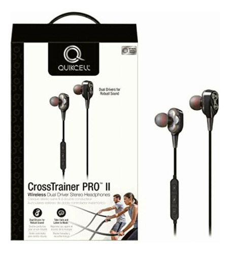 Quikcell Ctpro2-blk Cross Trainer Pro Sports Stereo