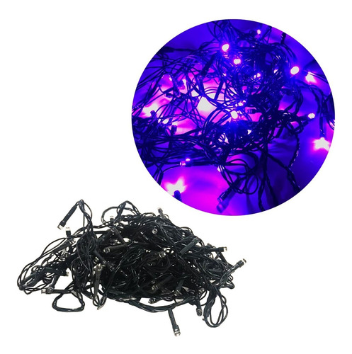 Imagen 2 de 6 de Luces De Navidad Led X100 Violeta Silmar